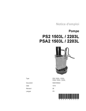 Wacker Neuson PS2 2203L Notice D'emploi