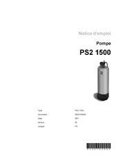 Wacker Neuson PS2 1500 Notice D'emploi