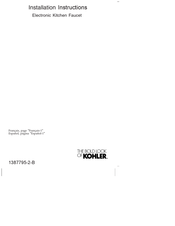 Kohler Setra K-R22899-SD-CP Instructions D'installation