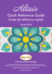 Baby Lock Altair BLTA Guide De Référence Rapide