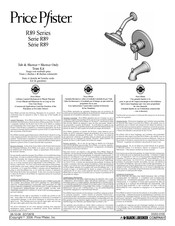 Black & Decker Price Pfister R89-1TUC Instructions