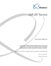 Quincy Compressor QR-25 Serie Manuel D'instructions