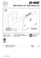 D+H RZN 4404-K V2 Notice Originale