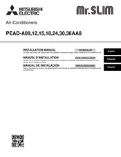 Mitsubishi Electric Mr.SLIM PEAD-A09AA8 Manuel D'installation