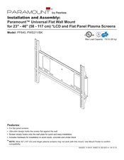 PEERLESS PARAMOUNT PF640 Installation Et Montage