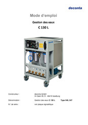 deconta C 130 L Mode D'emploi