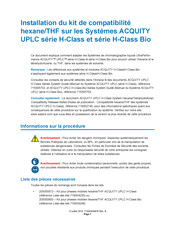 Waters ACQUITY UPLC H Serie Instructions D'installation
