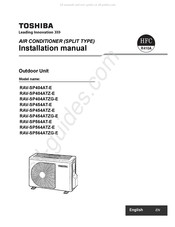 Toshiba RAV-SP564ATZG-E Manuel D'installation