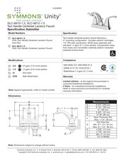 Symmons Unity SLC-6610-1.5 Manuel D'installation