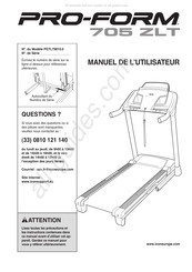 Pro-Form 705 ZLT Manuel De L'utilisateur