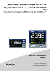 Jumo meroTRON 104 Manuel D'utilisation