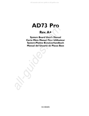 DFI AD73 Pro Manuel Utilisateur