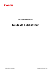 Canon imageCLASS MF275dw Guide De L'utilisateur