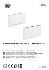 Sabiana Carisma Whisper CFF-ECM Instructions Pour L'installation, L'utilisation Et La Maintenance