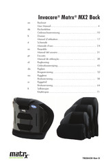 Invacare Matrx MX2 Back Manuel D'utilisation