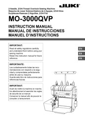 JUKI AKANE MO-3000QVP Manuel D'instructions