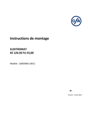GFA ELEKTROMAT KE 120.30 FU-55,00 Instructions De Montage
