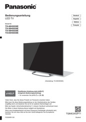 Panasonic TX-40HX830E Mode D'emploi