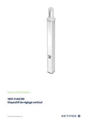 GETINGE 1007.51A0/B0 Notice D'utilisation