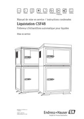 Endress+Hauser Liquistation CSF48 Manuel De Mise En Service
