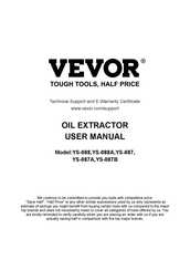 Vevor YS-088 Mode D'emploi