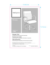 Realspace Winsley 388-262 Instructions Pour L'assemblage Et Information Sur La Garantie