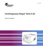 Beckman Coulter Allegra X-22 Serie Manuel D'utilisation