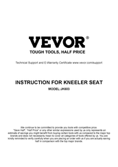 VEVOR JK603 Mode D'emploi