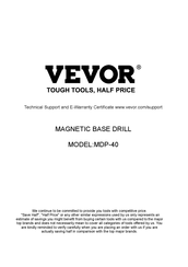 VEVOR MDP-40 Mode D'emploi
