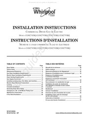 Whirlpool CEM2793BQ Instructions D'installation