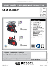 Kessel Ecolift Manuel D'utilisation