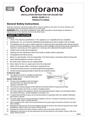 CONFORAMA R52001-5-1L Instructions D'installation