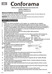 CONFORAMA J42005-XY-1L Instructions D'installation
