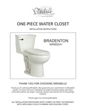 Mirabelle BRADENTON MIRBD241 Instructions D'installation
