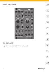 Behringer 112 DUAL VCO Guide Rapide