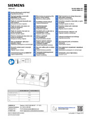 Siemens SIRIUS ACT 3SU1803-3NB00-1AE1 Instructions De Service
