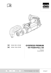 GYS GYSPRESS PREMIUM 10T PUSH-PULL US Mode D'emploi