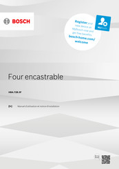 Bosch HBA 72B 3F Serie Manuel D'utilisation Et Notice D'installation