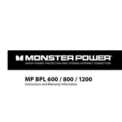 Monster Power PowerCenter Black Platinum MP BPL 1200 Manuel D'instruction Et Information Sur La Garantie