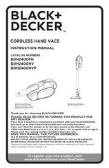 Black & Decker BDH2400FH Manuel D'instructions