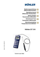 Wohler DT 310 Mode D'emploi