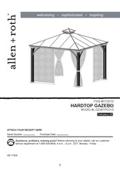 Allen + Roth L-GZ401PCO-D Mode D'emploi