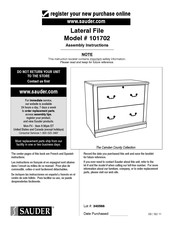 Sauder 101702 Instructions De Montage
