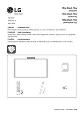 LG One:Quick Flex 43HT3WN Guide D'installation