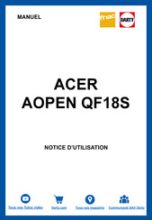Acer Fire Legend AOpen QF18s Guide D'utilisation