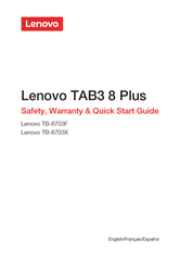 Lenovo TAB3 8 Plus Guide De Démarrage Rapide