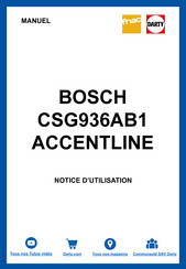 Bosch CSG936A 1 Série Manuel D'utilisation Et Notice D'installation