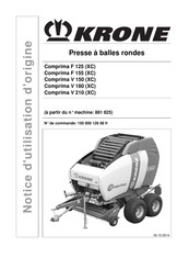 Krone Comprima F 125 Notice D'utilisation D'origine