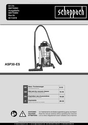 Scheppach ASP30-ES Traduction De La Notice Originale