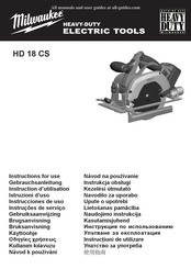 Milwaukee HD18 CS Instructions D'utilisation
